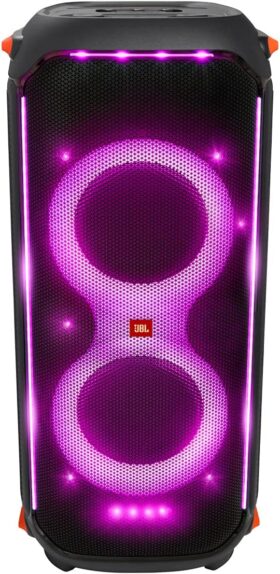 JBL PartyBox 710 -Party Speaker with Powerful Sound, Built-in Lights and Extra Deep Bass, IPX4 Splash Proof, App/Bluetooth Connectivity