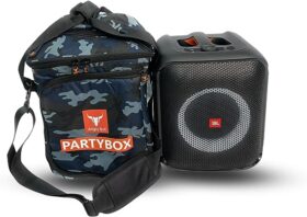 Speaker Bag Safety Carrying Storage Case with Shoulder and Handy Strap Angry Bull Travel Bag for JBL Encore Essential