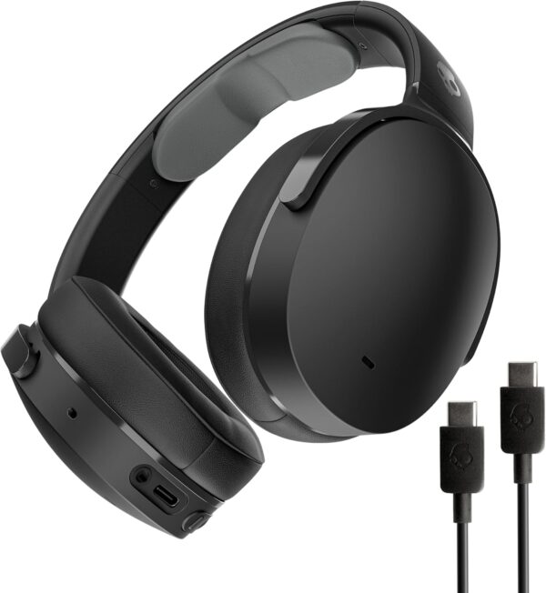 Skullcandy Hesh Evo Wireless Over-Ear Bluetooth Headphones with Extra USB-C Charging Cable, Noise Isolating, 36 Hours Battery, Foldable Lightweight Design, Microphone for iPhone Android