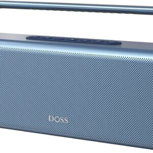 DOSS SoundBox XL Pro Bluetooth Speaker with 50W Powerful Stereo Sound, Extra Bass,16H Playtime, Integrated Metal Body, Aluminum Alloy Handle, Portable for Home, Office, Backyard