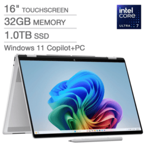 HP OmniBook 7 Flip 2-in-1 Laptop (16" FHD+ Touchscreen, Intel Core Ultra 7 258V, 32GB DDR5 RAM, 1TB SSD)