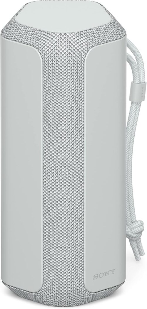 Sony SRS-XE200 X-Series Wireless Ultra Portable-Bluetooth-Speaker, IP67 Waterproof, Dustproof and Shockproof with 16 Hour Battery and Easy to Carry Strap, Light Gray