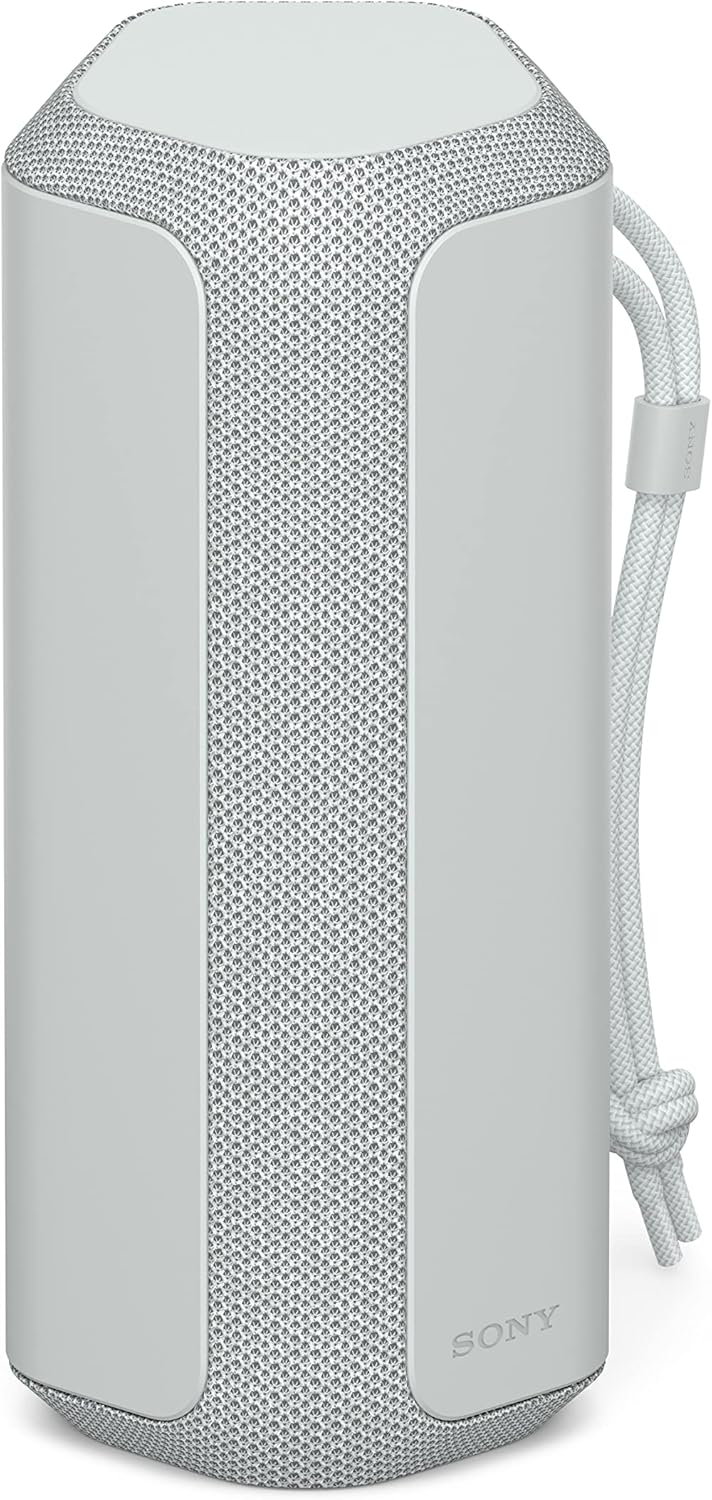 Sony SRS-XE200 X-Series Wireless Ultra Portable-Bluetooth-Speaker, IP67 Waterproof, Dustproof and Shockproof with 16 Hour Battery and Easy to Carry Strap, Light Gray