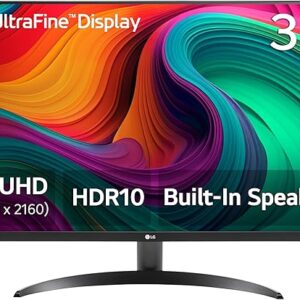LG 32UR500K-B Ultrafine 32-inch 4K UHD (3840x2160) Computer Monitor HDR10 Built-in Speaker x2 OnScreen Control Reader Mode Flicker Safe Borderless Design HDMIx2 DisplayPort Black