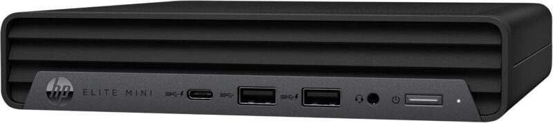 HP Elite Mini 600 G9 Desktop Computer - Intel Core i5 12th Gen i5-12500T Hexa-core (6 Core) 2 GHz - 16 GB RAM DDR5 SDRAM - 256 GB M.2 PCI Express NVMe SSD - Mini PC - Black