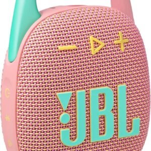 JBL Clip 5 - Ultra-Portable Waterproof Speaker - Pink Ultra-portable JBL Pro Sound, Redesigned carabiner, Up to 12 hours of playtime plus 3 hours with Playtime Boost