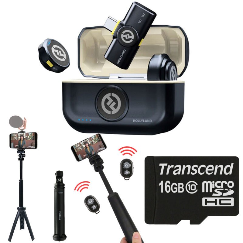 Hollyland LARK M2 Wireless Lavalier Mic System with USB-C Content Creation Kit
