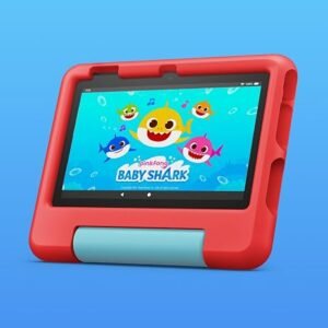 Amazon Fire 7 Kids tablet, ages 3-7 kids tablet. Includes ad-free and exclusive content, easy parental controls, 10-hr battery...