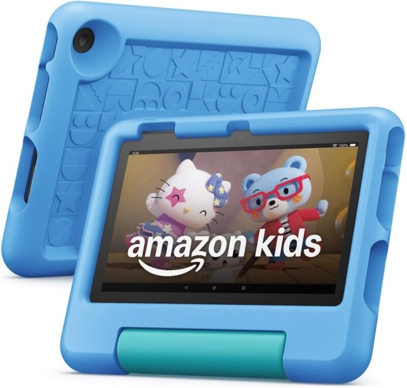 Amazon Fire 7 Kids tablet, ages 3-7 kids tablet. Includes ad-free and exclusive content, easy parental controls, 10-hr battery...