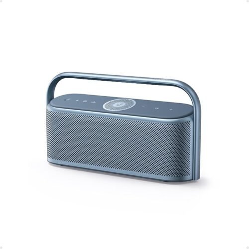 Soundcore Motion X600 Portable Bluetooth Speaker with Spatial Audio, 50W Sound, IPX7 Waterproof, Pro EQ, AUX-in, for Home, Office, Backyard and Bathroom Use (Blue)