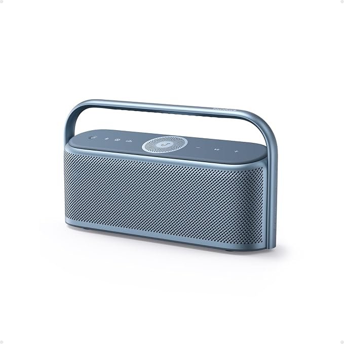 Soundcore Motion X600 Portable Bluetooth Speaker with Spatial Audio, 50W Sound, IPX7 Waterproof, Pro EQ, AUX-in, for Home, Office, Backyard and Bathroom Use (Blue)