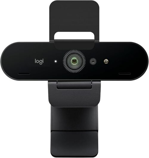 Logitech Brio Ultra 4K HD Webcam for Streaming and Meetings - Black | Ultra HD with glass lens, auto light correction, wide view, works with Windows
