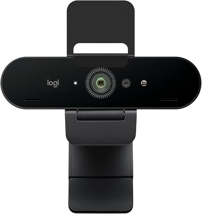 Logitech Brio Ultra 4K HD Webcam for Streaming and Meetings - Black | Ultra HD with glass lens, auto light correction, wide view, works with Windows