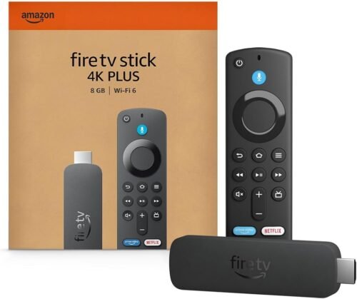 Firestick plus Amazon Fire TV Stick 4K Plus with AI-powered Fire TV Search, Wi-Fi 6 & All-New Made for Amazon USB Power Cable Bundle