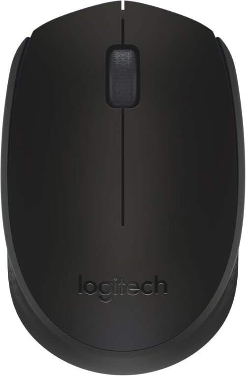 Logitech M171 Wireless Mouse, 2.4 Ghz With USB Mini Receiver, Optical Tracking, 12-Months Battery Life, AmbidextroUS Pc/Mac/Laptop - Black