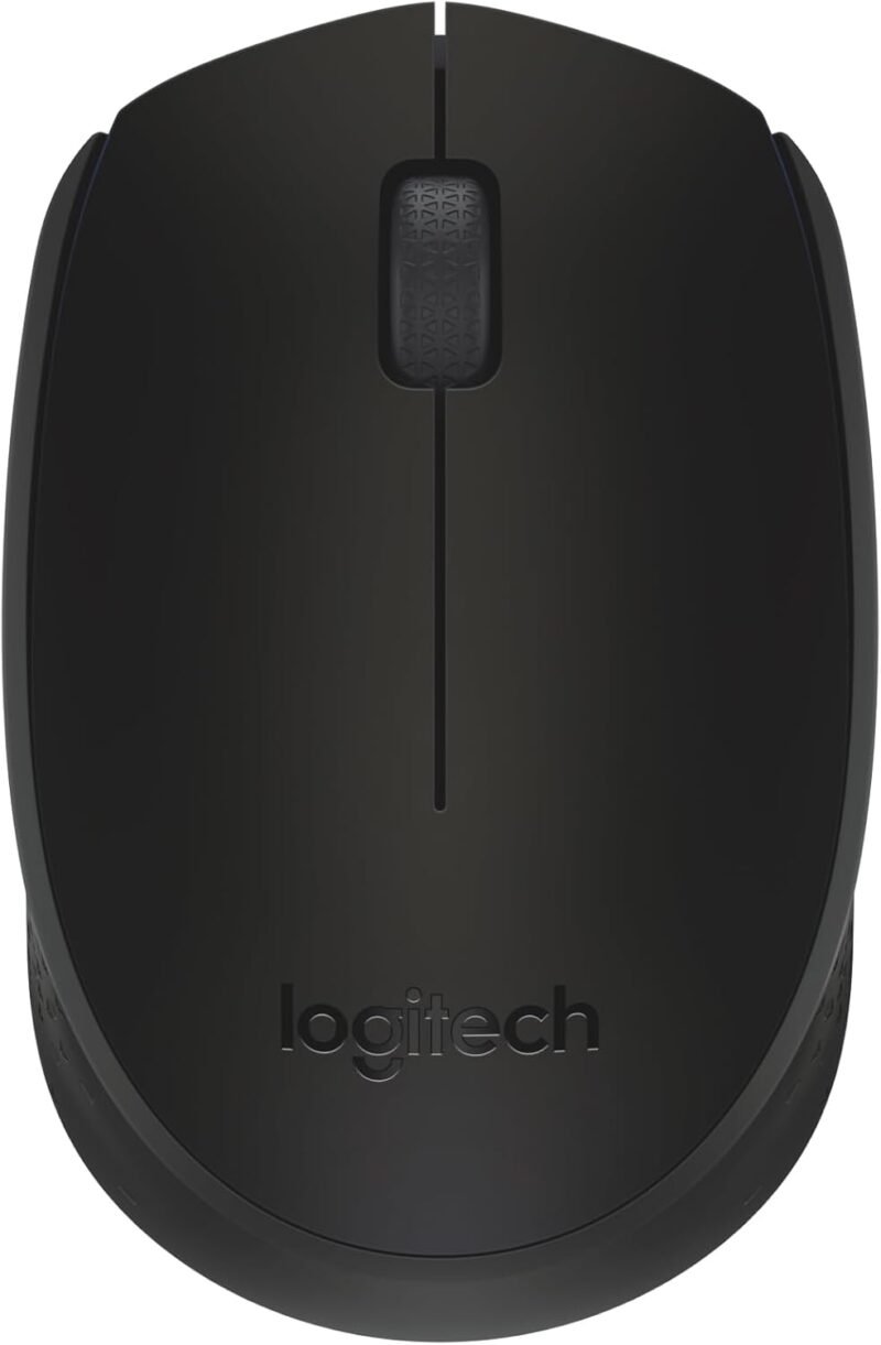 Logitech M171 Wireless Mouse, 2.4 Ghz With USB Mini Receiver, Optical Tracking, 12-Months Battery Life, AmbidextroUS Pc/Mac/Laptop - Black