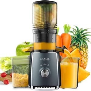 SPZTJK Juicer SPZTJK Cold Press Juicer Machine, 300W Slow Masticating Juicer with 5.3” Large Feed Chute for Whole Fruits Vegetables, High...