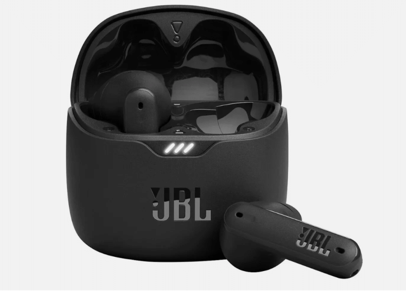 JBL Tune Flex - True Wireless Noise Cancelling Earbuds (White), Small JBL Pure Bass Sound, Active Noise Cancelling with Smart Ambient, 4 mics for perfect calls, Up to 32 hours of battery life