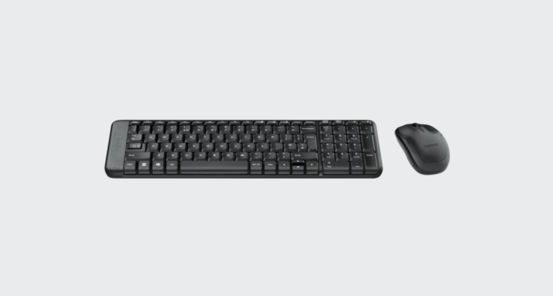 Logitech MK220 Compact Wireless Keyboard and Mouse Combo for Windows | 2.4 GHz LOGITECH MK220Wireless KEYBOARD with USB-Receiver, 24 Month Battery, Compatible with PC, Laptop,...