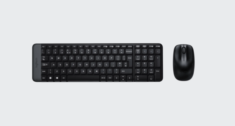 Logitech MK220 Compact Wireless Keyboard and Mouse Combo for Windows | 2.4 GHz LOGITECH MK220Wireless KEYBOARD with USB-Receiver, 24 Month Battery, Compatible with PC, Laptop,...