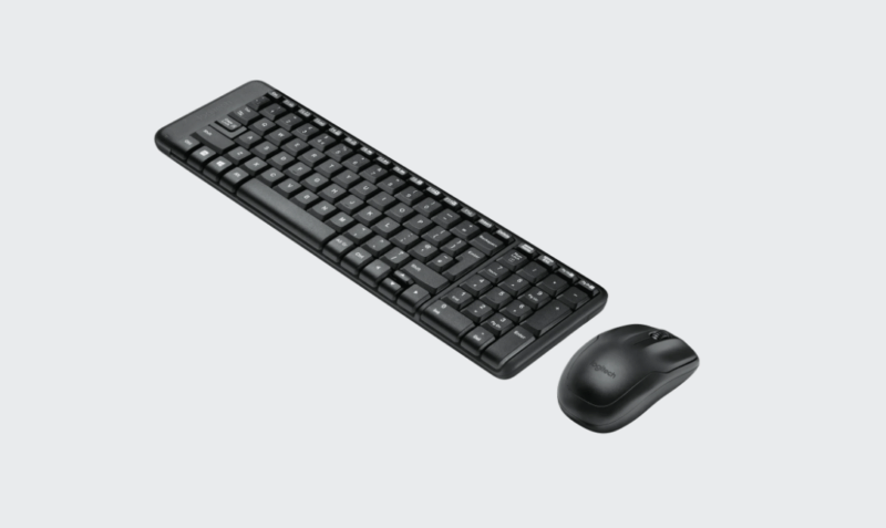 Logitech MK220 Compact Wireless Keyboard and Mouse Combo for Windows | 2.4 GHz LOGITECH MK220Wireless KEYBOARD with USB-Receiver, 24 Month Battery, Compatible with PC, Laptop,...