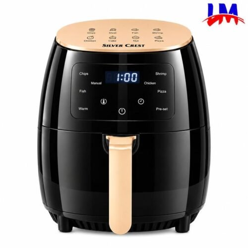 SILVER CREST SILVER CREST Air Fryer LM-S-18 6L 2400W – Touchscreen LED Display, Time & Temperature Control, Removable Basket – Black
