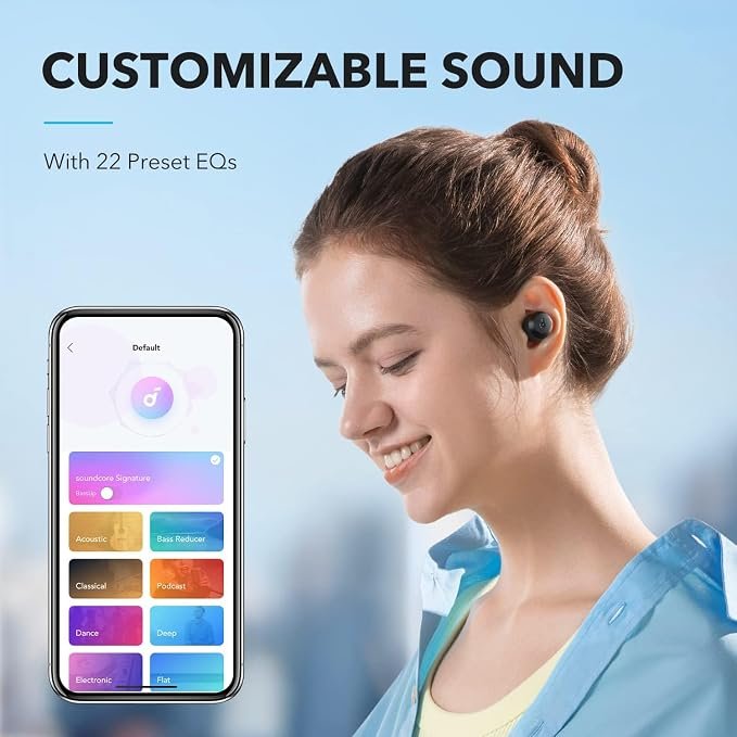 earbuds Soundcore by Anker A20i True Wireless Earbuds, Bluetooth 5.3, App, Customized Sound, 28H Long Playtime, Water-Resistant, 2 Mics for AI Clear Calls, Single...