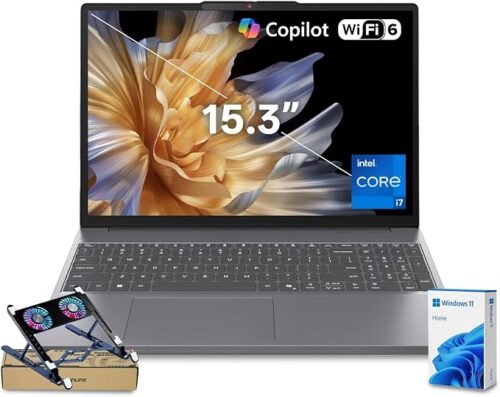 i7 Lenovo IdeaPad Slim 3 Business Laptop, Intel Core i7-13620H(>i5-13420H) 15" 2K Display, 16GB DDR5 RAM, 512GB SSD, Wi-Fi 6, Windows 11Home, AI & Copilot PC, Numeric Keypad, w/PCO Laptop Cooler
