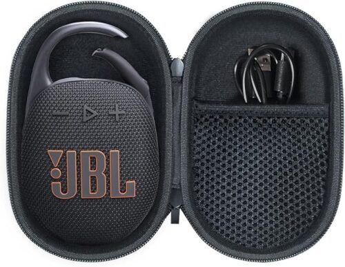 jbl clip 5 Case for JBL Clip 5 Portable Bluetooth Speaker, Cover for JBL Clip 5 Speaker, Waterproof and Dustproof Feature, for Home, Outdoor and Travel(Black) - Box Only