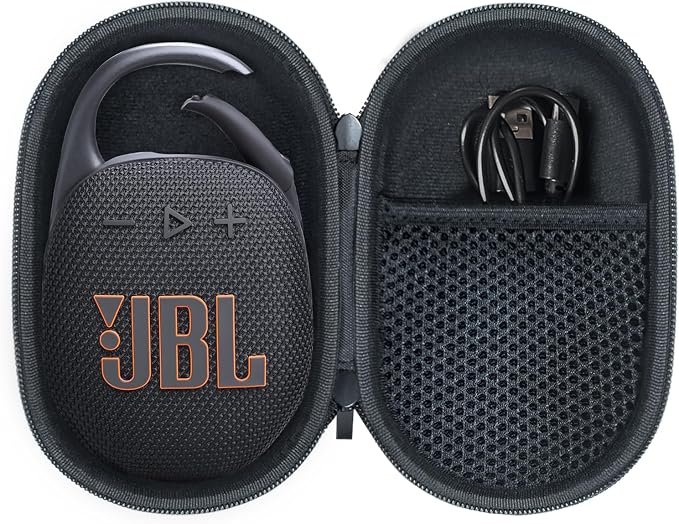 Case for JBL Clip 5 Portable Bluetooth Speaker, Cover for JBL Clip 5 Speaker, Waterproof and Dustproof Feature, for Home, Outdoor and Travel(Black) - Box Only