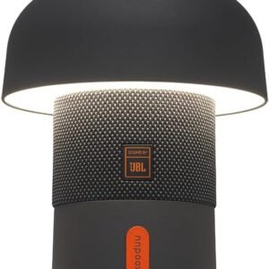 Kooduu Sensa Play Mini Bluetooth Speaker Light with Cordless, Rechargeable Speaker & Light with Touch Control for Indoor/Outdoor Use, Black
